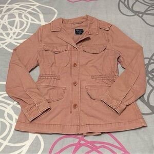 Abercrombie Pink Utility Trench Coat